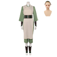 Cosplay Costume Toph Beifong Avatar: The Last Airbender 2(2026) TV Cosplay Tenue Beige et Verte Femme Accessoires