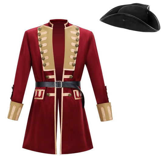 Cosplay Costume Washington Young Washington(2026) Film Cosplay Veste Rouge+Chapeau Homme Chapeau