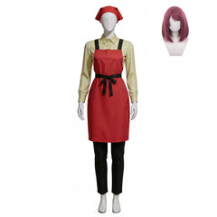 Cosplay Costume Yamada Smoking Behind the Supermarket with You(2026) Anime Cosplay Tenue Rouge Femme Perruque