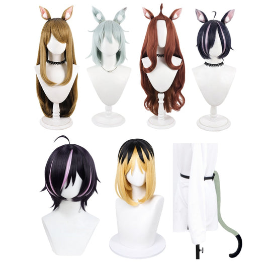 Cosplay Perruque Chainsmoker Cat(2026) Anime Cosplay Perruque+Oreilles