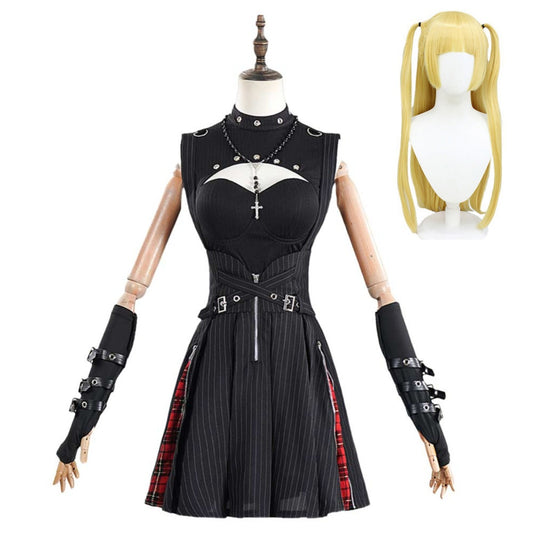 Death Note Misa Amane Robe Noire Cosplay Costume