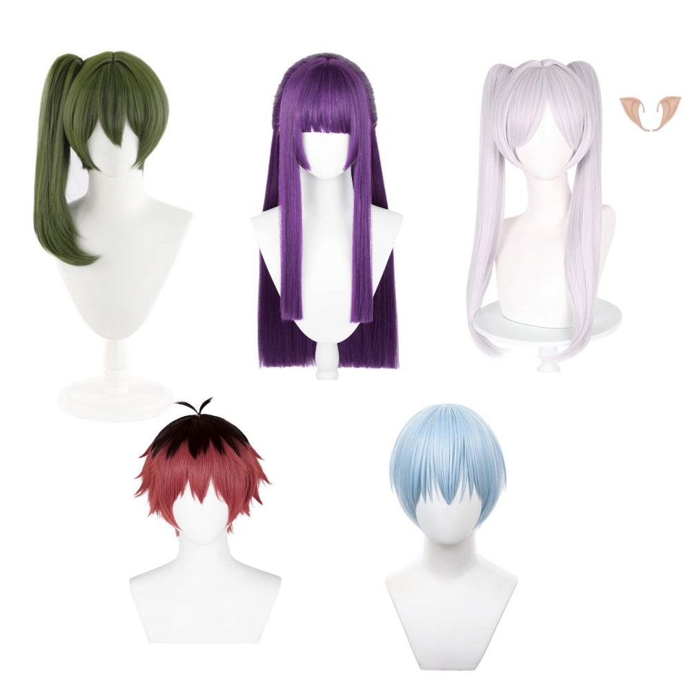Frieren: Beyond Journey's End Frieren Perruque+Oreille/Himmel/Fern/Stark/Ubel Perruque Cosplay