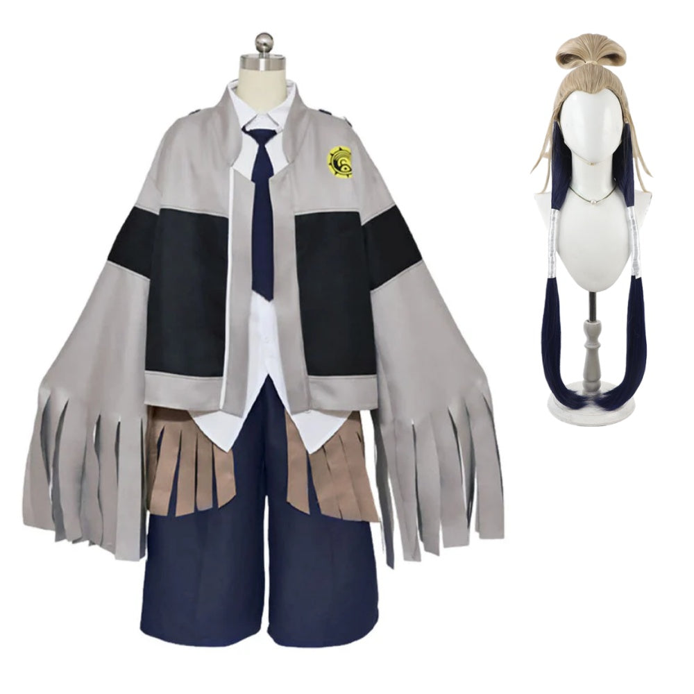 Gachiakuta Tamji Keinzu Tenue Grise et Noire Cosplay Costume
