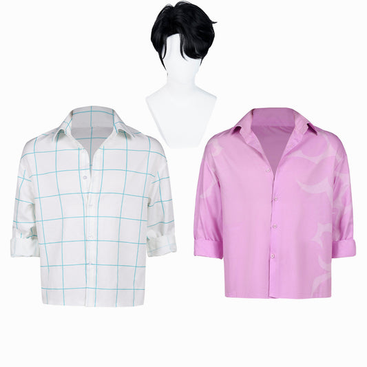 Homme Jinu Chemise Blanche et Rose Cosplay Costume