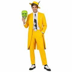 The Mask Jim Carrey Tenue Jaune Halloween Carnaval Cosplay Costume