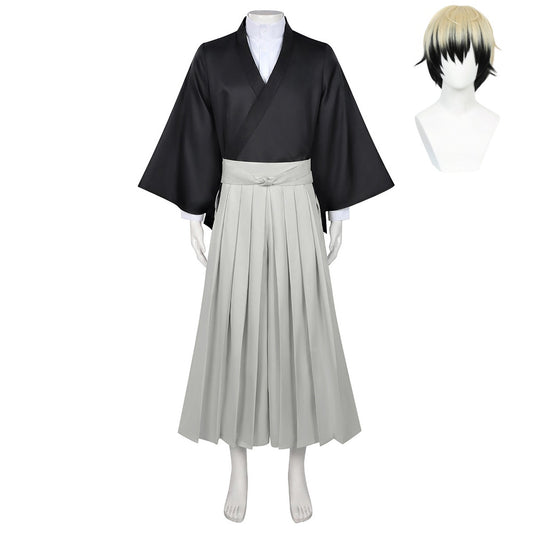 Zenin Naoya Tenue Noire et Grise Cosplay Costume Perruque