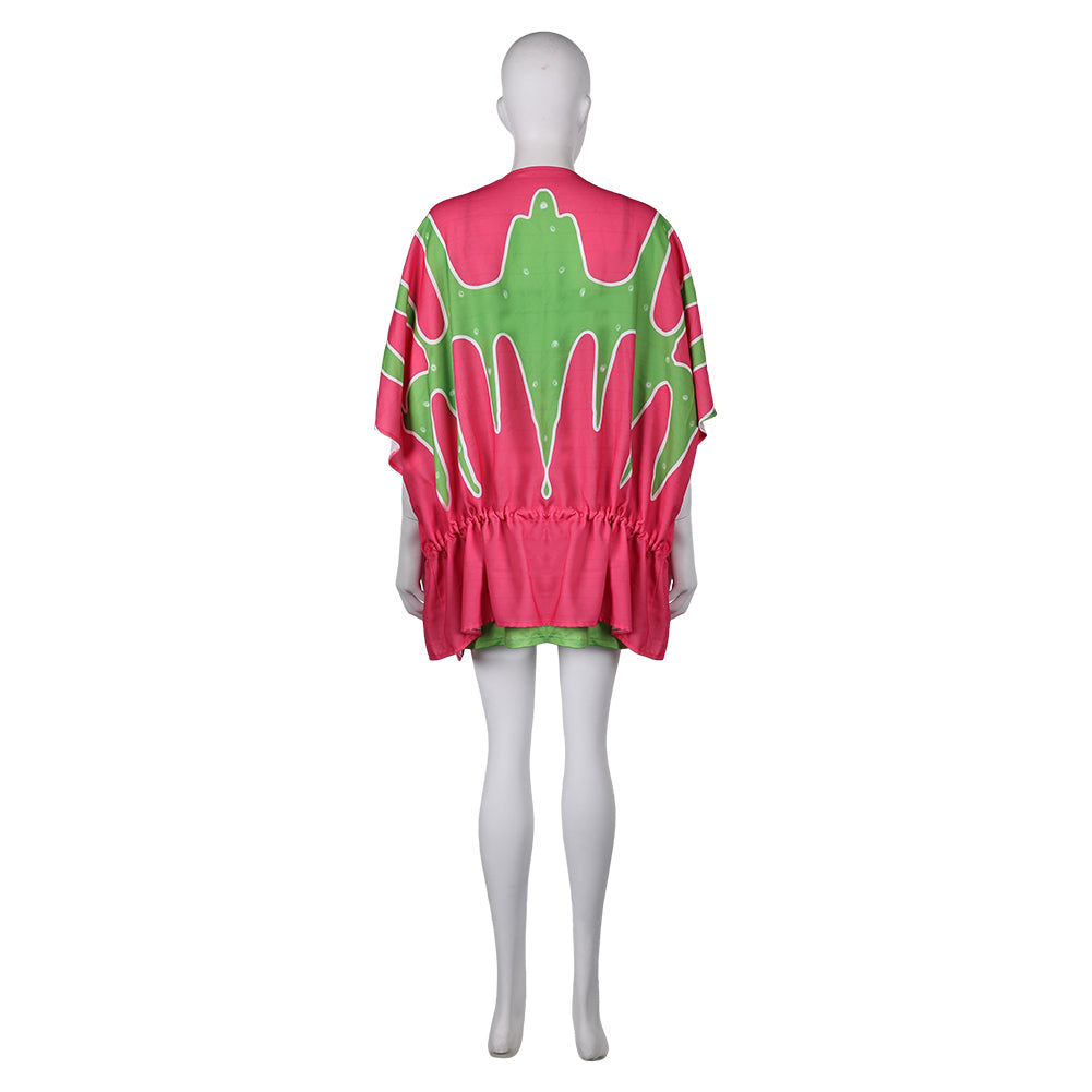 ABBA Femme  Agnetha Faltskong 1970s Tenue Rose-vert Costume Vintage