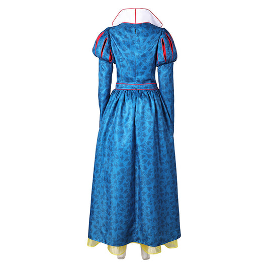 Adulte Blanche Neige(2025) Blanche Neige Robe Bleue+Collier+Bandeau Cosplay Costume