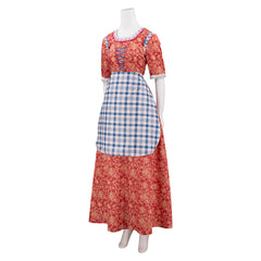 Adulte Blanche Neige(2025) Blanche Robe Rouge+Tablier Cosplay Costume