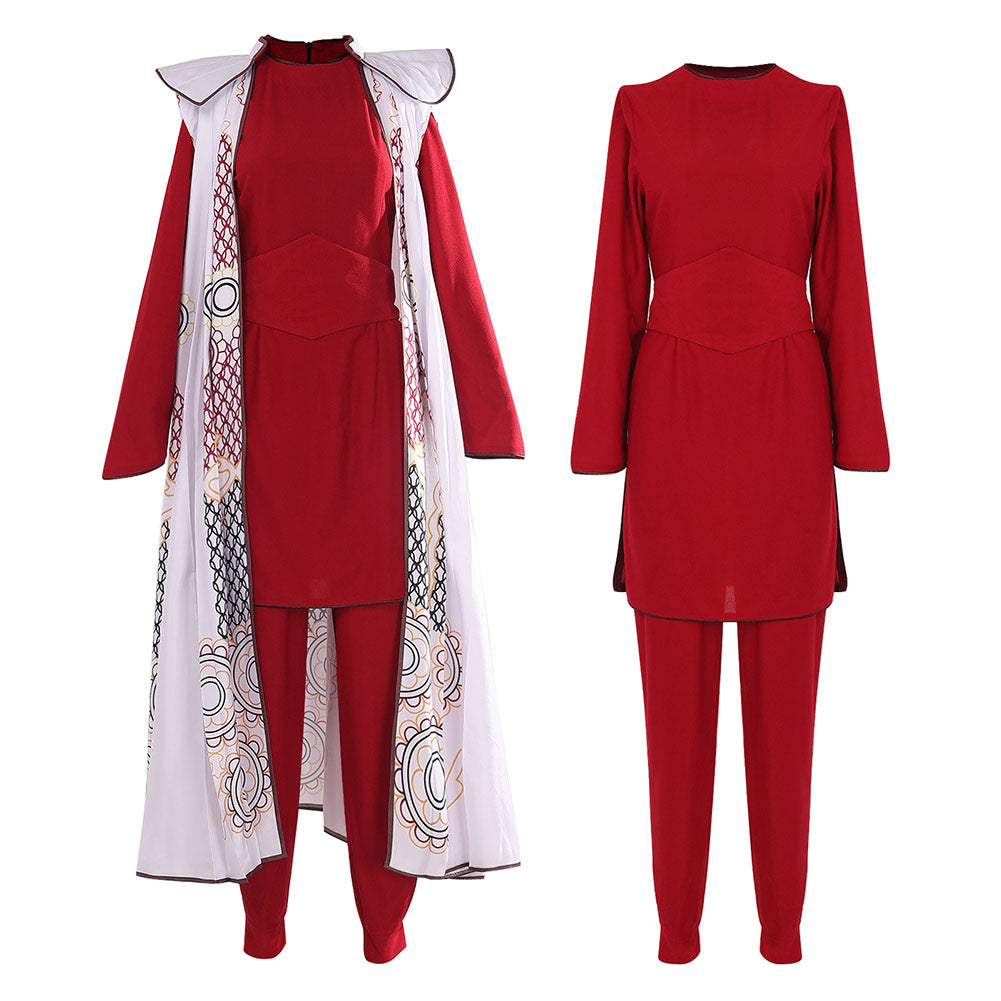 Adulte Princess Leia Tenue Rouge Cosplay Costume