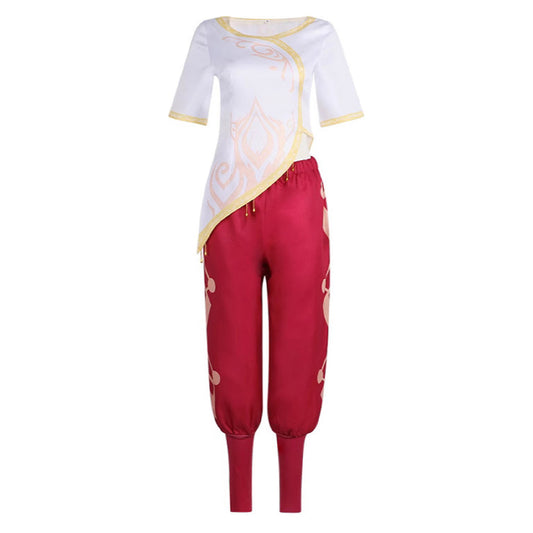 Adulte Spellbound Princess Ellian Tenue Blanche et Rouge Cosplay Costume
