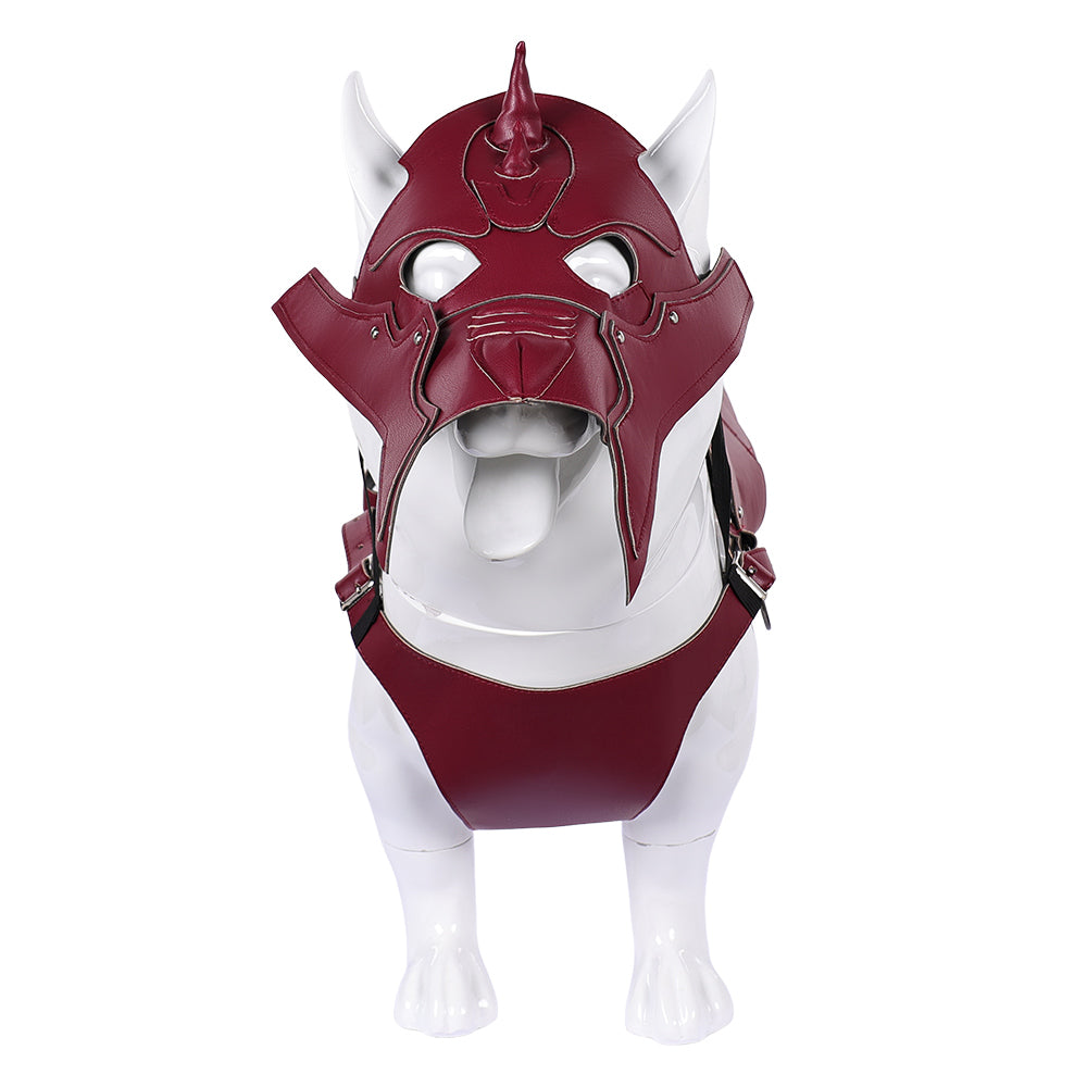 Animal Cosplay Costume Battle Cat Les Maîtres de l'Univers(2026) Film Cosplay Tenue Rouge Chien