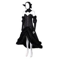 Anime Delicious in Dungeon Marcille Donato Tenue Noire Cosplay Costume