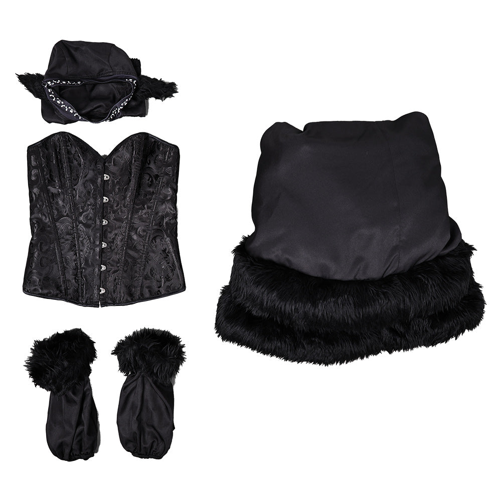 Anime Delicious in Dungeon Marcille Donato Tenue Noire Cosplay Costume
