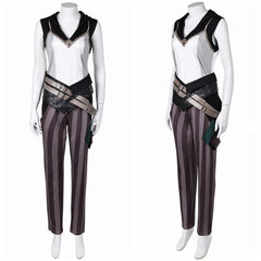 Arcane: League of Legends Saison 2 Vi Tenue Blanche et Noire Cosplay Costume