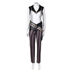 Arcane: League of Legends Saison 2 Vi Tenue Blanche et Noire Cosplay Costume