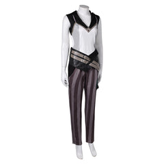 Arcane: League of Legends Saison 2 Vi Tenue Blanche et Noire Cosplay Costume