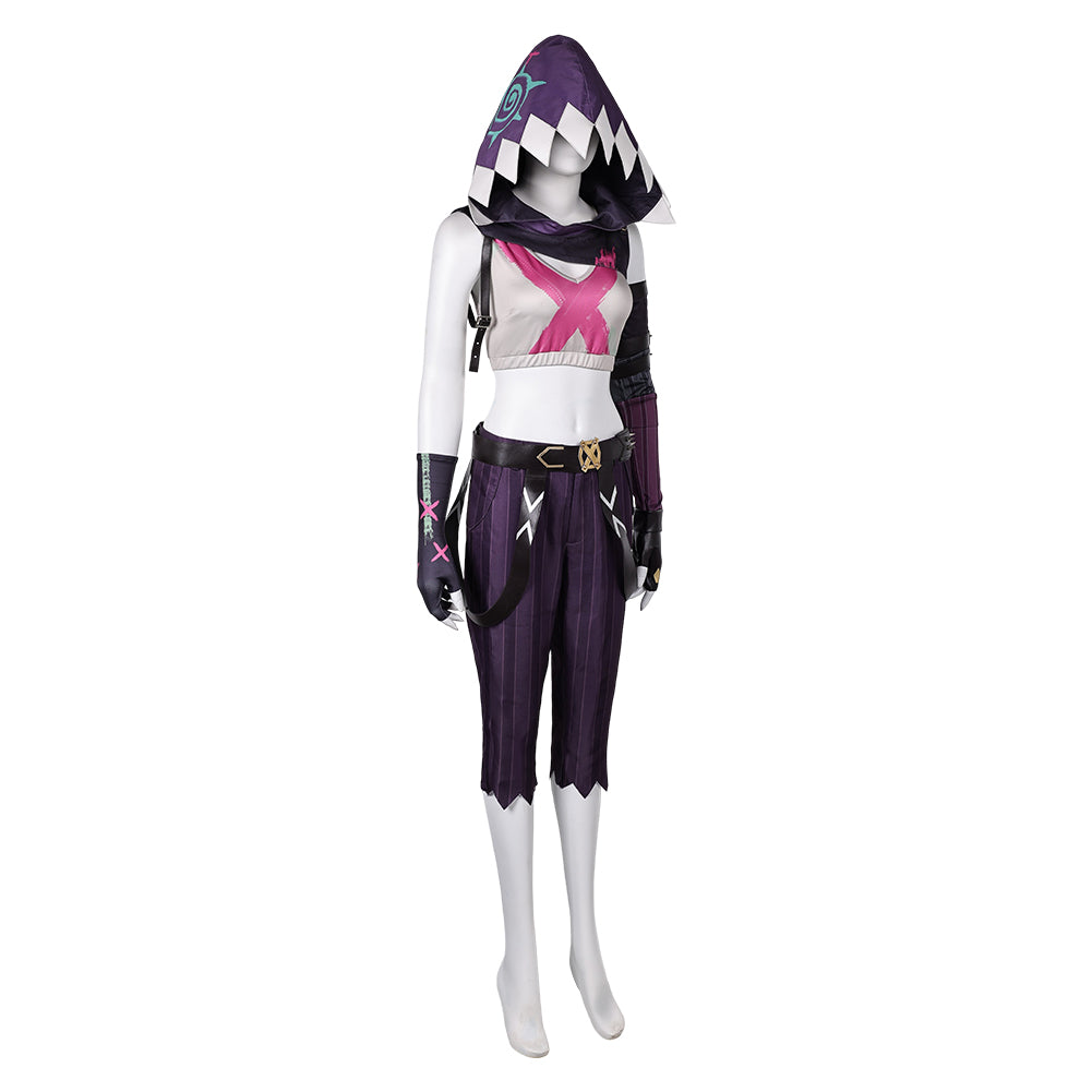 Arcane: League of Legends Saison 2(2024) Jinx Tenue avec Chapeau Cosplay Costume