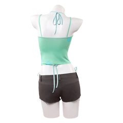 Cosplay Costume Mizi Alien Stage(2026) TV Cosplay Top Vert/Blanc+Short Femme