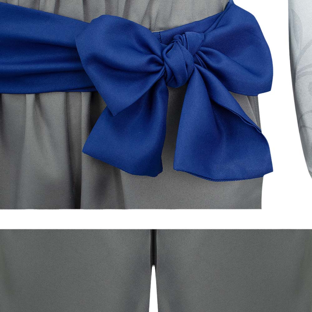 Blue Lock Nagi Seishiro Tenue Chinoiserie Grise et Blanche Cosplay Costume