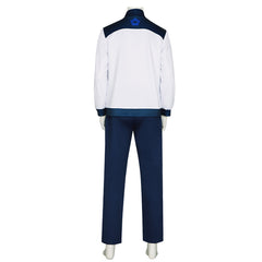 Blue Lock(2026) Isagi Yoichi Tenue de Sport Bleue et Blanche Cosplay Costume