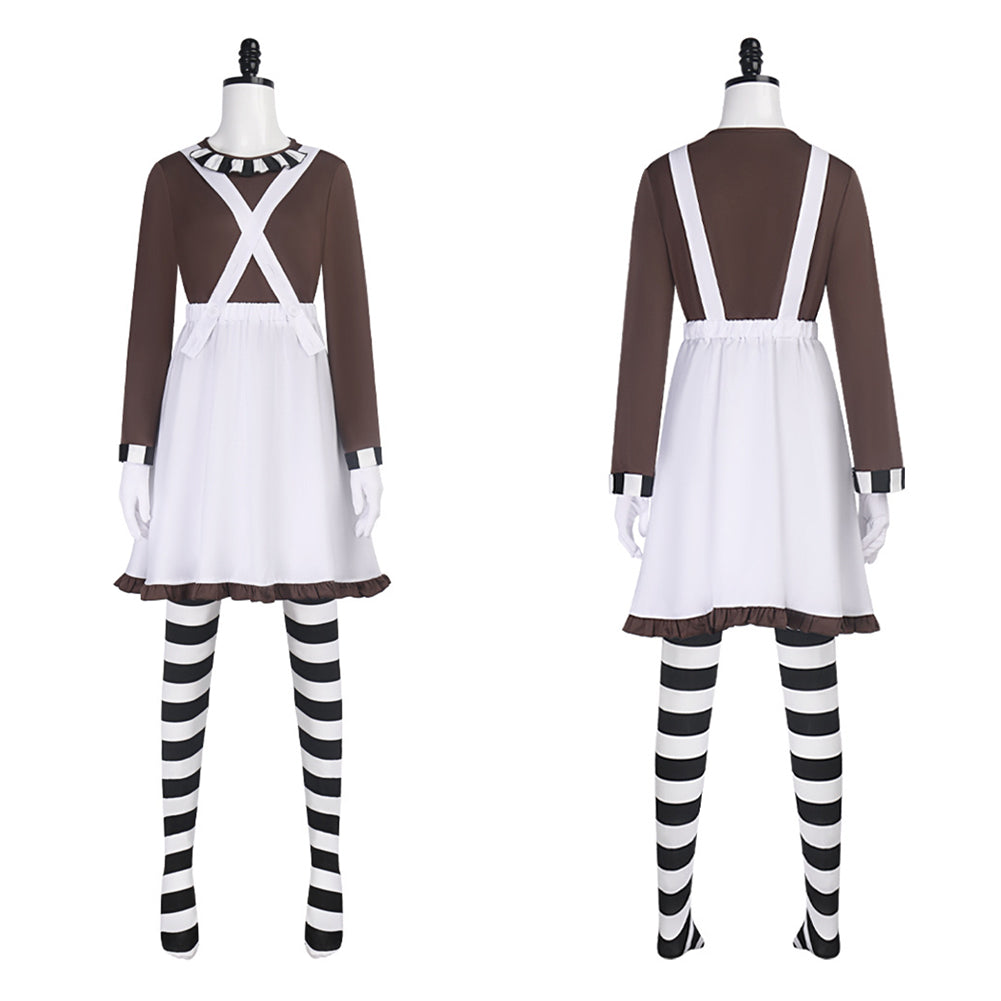 Charlie et la Chocolaterie Willy Wonka Robe Marron et Rose Cosplay Costume