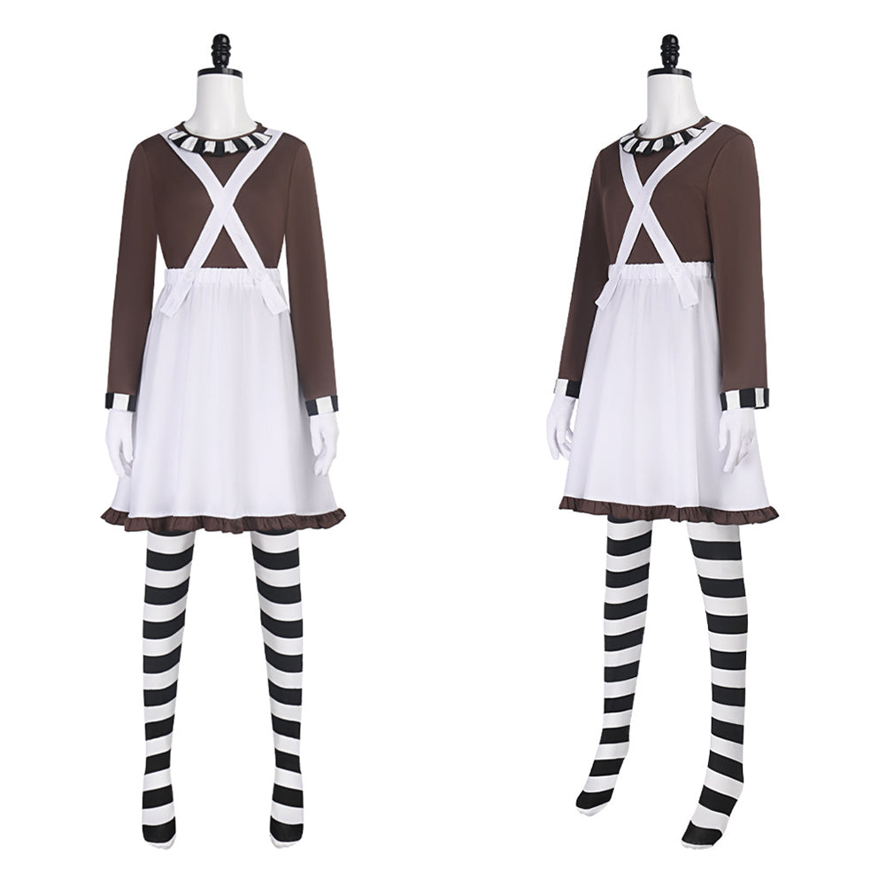 Charlie et la Chocolaterie Willy Wonka Robe Marron et Rose Cosplay Costume