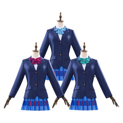 Cosplay Costume μ's Love Live! School Idol Project Anime Cosplay Uniforme Scolaire Bleue Femme