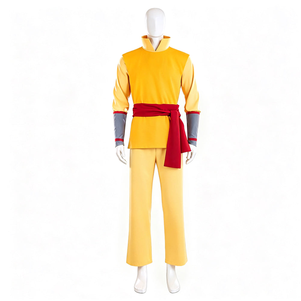 Cosplay Costume Aang Avatar Aang: The Last Airbender(2026) Film Cosplay Tenue Jaune Homme