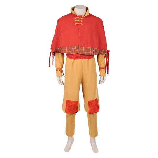 Cosplay Costume Aang Avatar: The Last Airbender 2(2026) TV Cosplay Tenue Orange et Jaune Homme