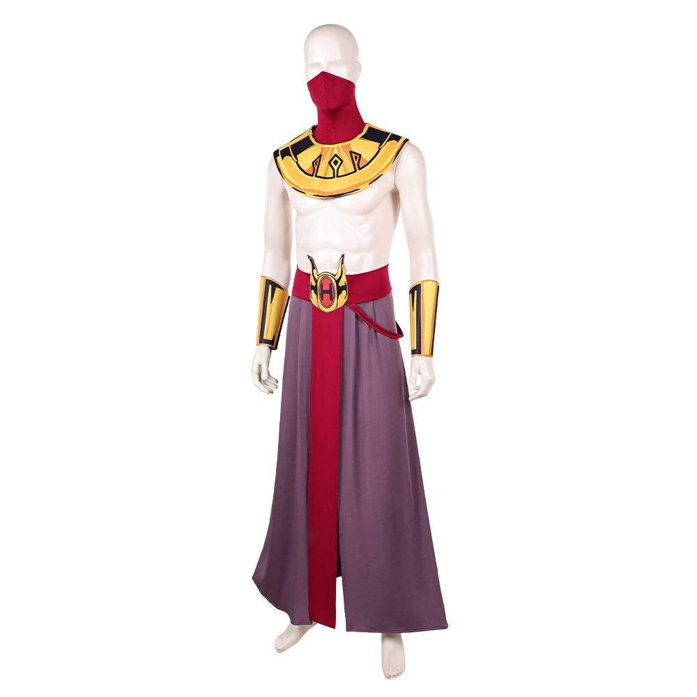 Cosplay Costume Aang Avatar: The Last Airbender 2(2026) TV Cosplay Tenue Orange et Jaune Homme