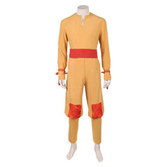 Cosplay Costume Aang Avatar: The Last Airbender 2(2026) TV Cosplay Tenue Orange et Jaune Homme