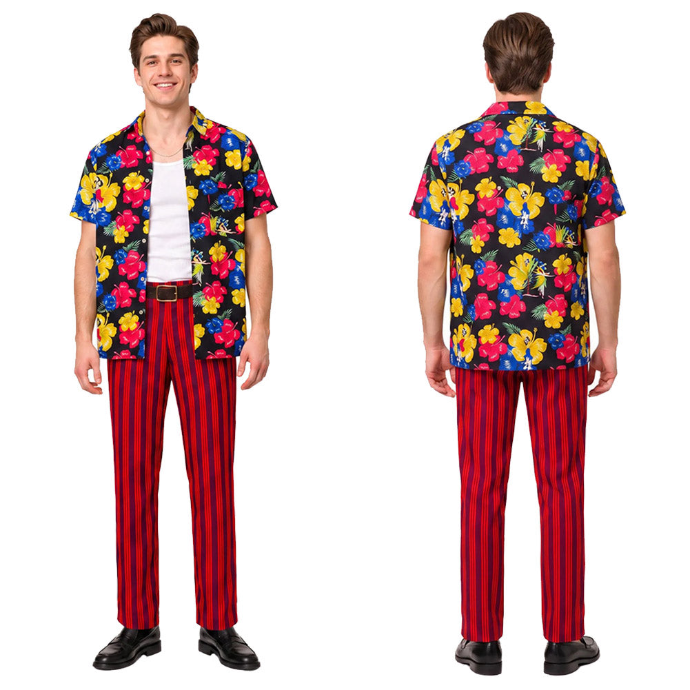 Cosplay Costume Ace Ventura Ace Ventura Jr.: Pet Detective Film Cosplay Tenue Rouge Homme