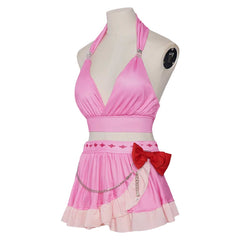 Cosplay Costume Aerith Gainsborough Final Fantasy Jeu Cosplay Maillot de Bain Rose Femme