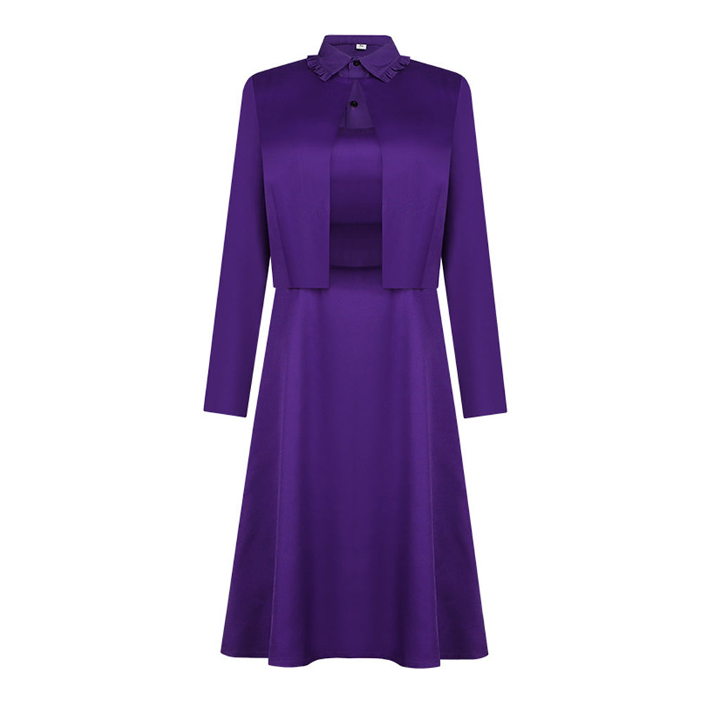 Cosplay Costume Agnes The Testaments(2026) TV Cosplay Tenue Violette Femme