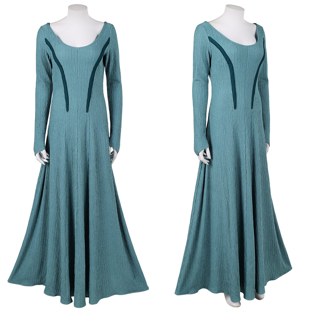 Cosplay Costume Alicent Hightower House of The Dragon 3(2026) TV Cosplay Robe Bleu-vert Femme