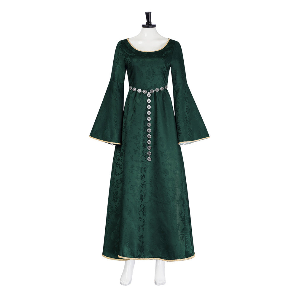 Cosplay Costume Alicent Hightower House of the Dragon 3(2026) TV Cosplay Robe Verte avec Chaîne de Taille Femme