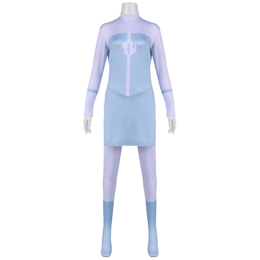 Cosplay Costume Anissa Invincible 4(2026) TV Cosplay Combinaison Bleue Femme
