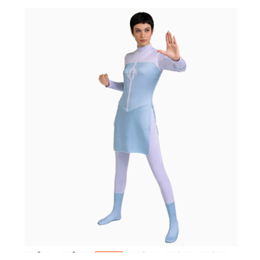 Cosplay Costume Anissa Invincible 4(2026) TV Cosplay Combinaison Bleue Femme