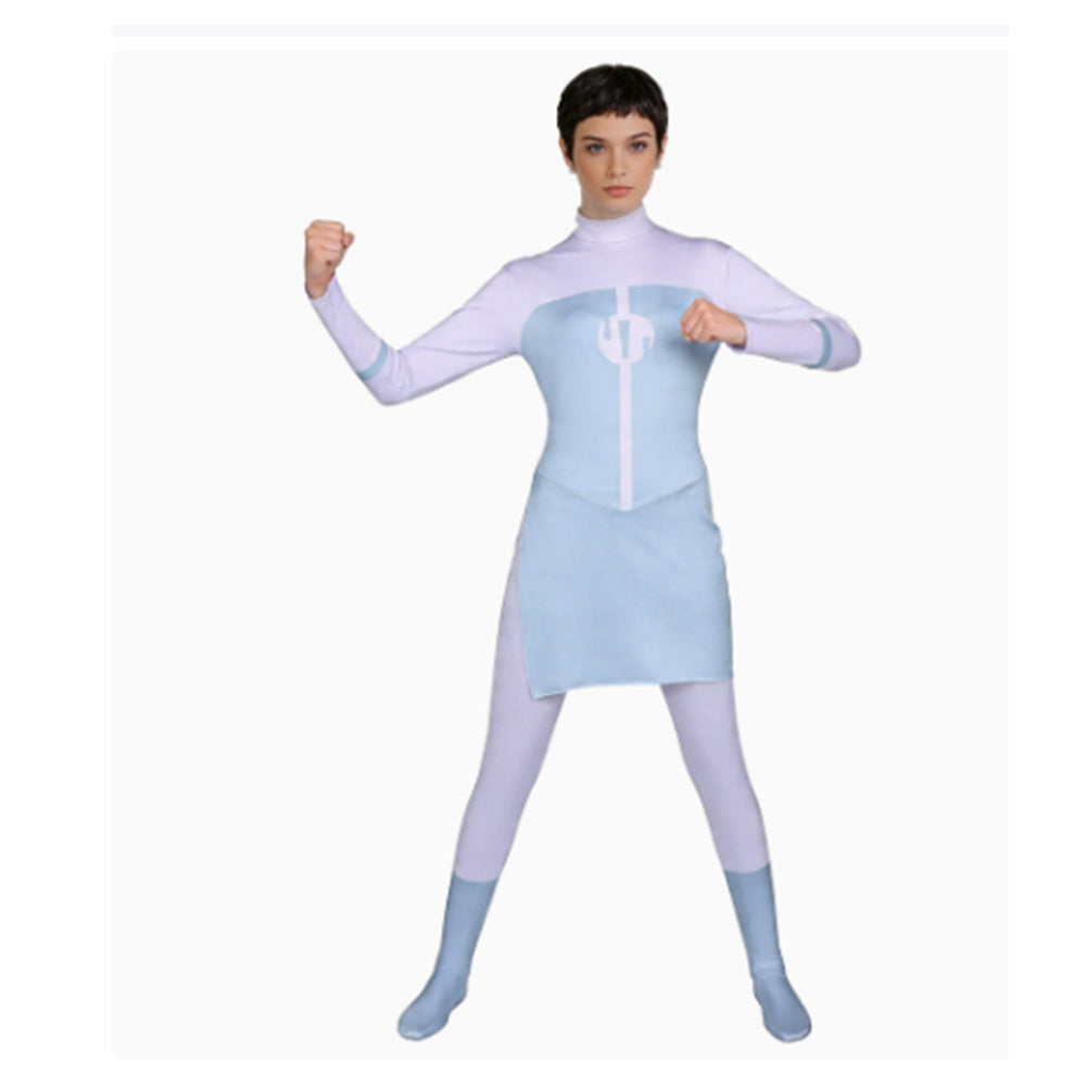 Cosplay Costume Anissa Invincible 4(2026) TV Cosplay Combinaison Bleue Femme