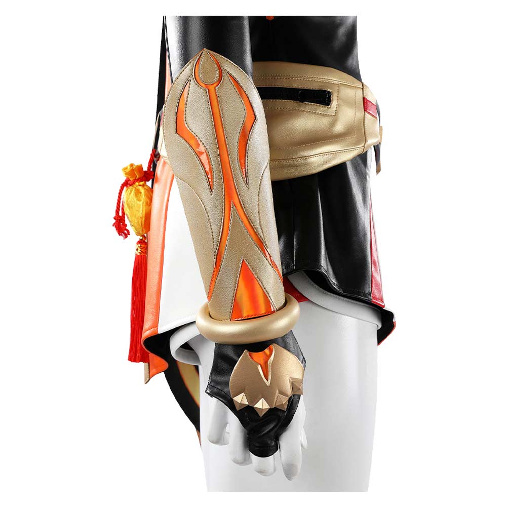 Cosplay Costume Anran Ye Overwatch Jeu Cosplay Tenue Noire et Orange Femme