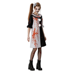Cosplay Costume Art The Clown Terrifier 4(2026) Film Cosplay Robe Blanche et Noire Femme