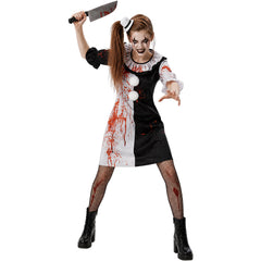 Cosplay Costume Art The Clown Terrifier 4(2026) Film Cosplay Robe Blanche et Noire Femme