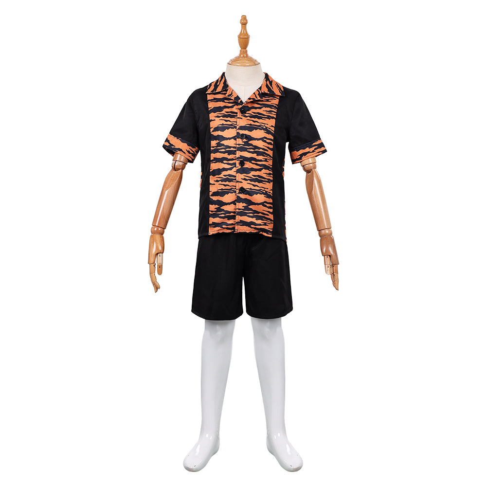 Cosplay Costume Aurora Dust Bunny Film Cosplay Tenue Noire et Orange Enfant