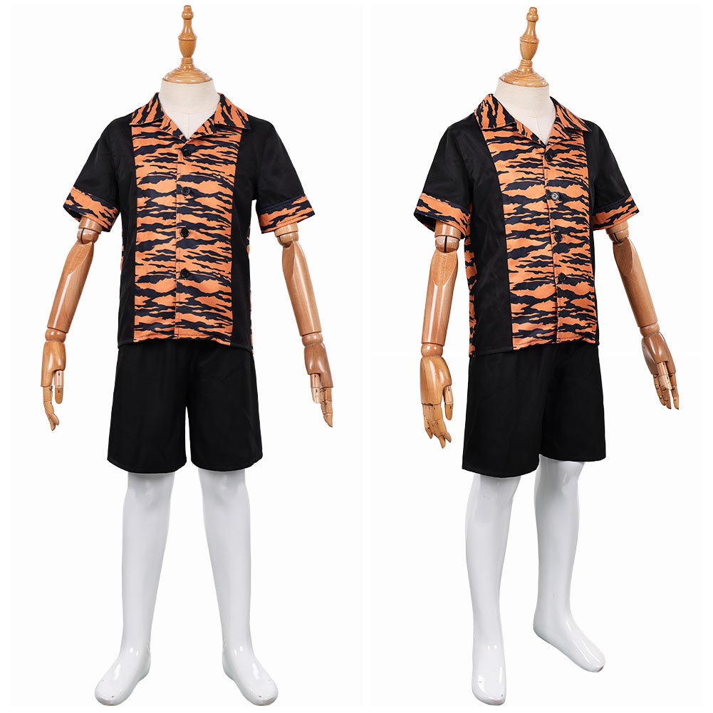 Cosplay Costume Aurora Dust Bunny Film Cosplay Tenue Noire et Orange Enfant
