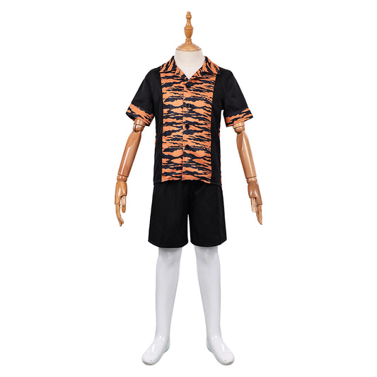 Cosplay Costume Aurora Dust Bunny Film Cosplay Tenue Noire et Orange Enfant