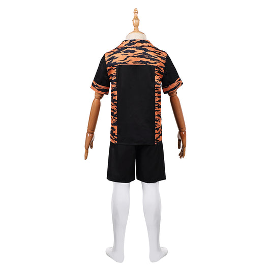 Cosplay Costume Aurora Dust Bunny Film Cosplay Tenue Noire et Orange Enfant