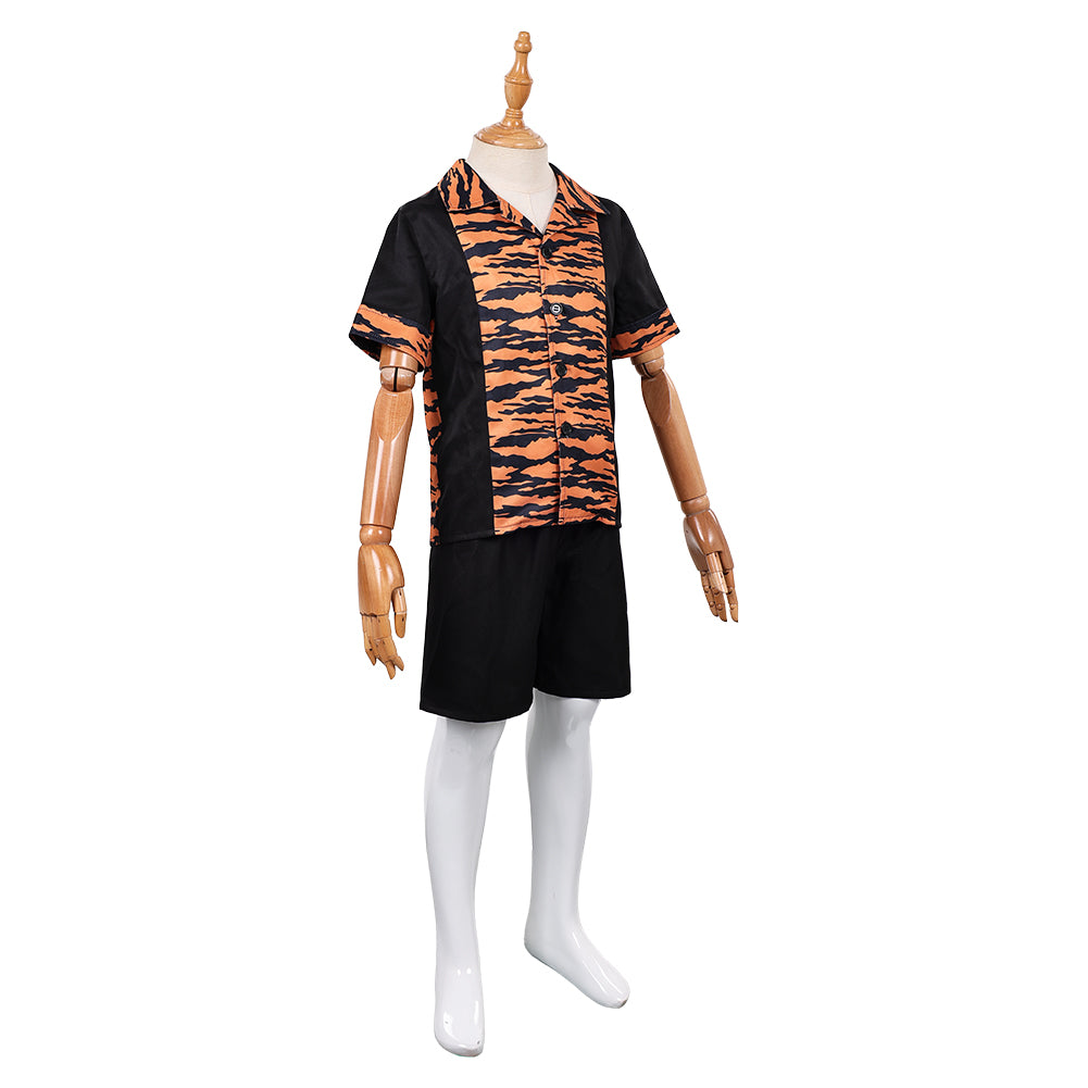Cosplay Costume Aurora Dust Bunny Film Cosplay Tenue Noire et Orange Enfant