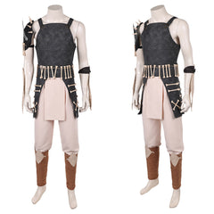 Cosplay Costume Baraka Mortal Kombat 2(2026) Film Cosplay Tenue Noire et Beige Homme