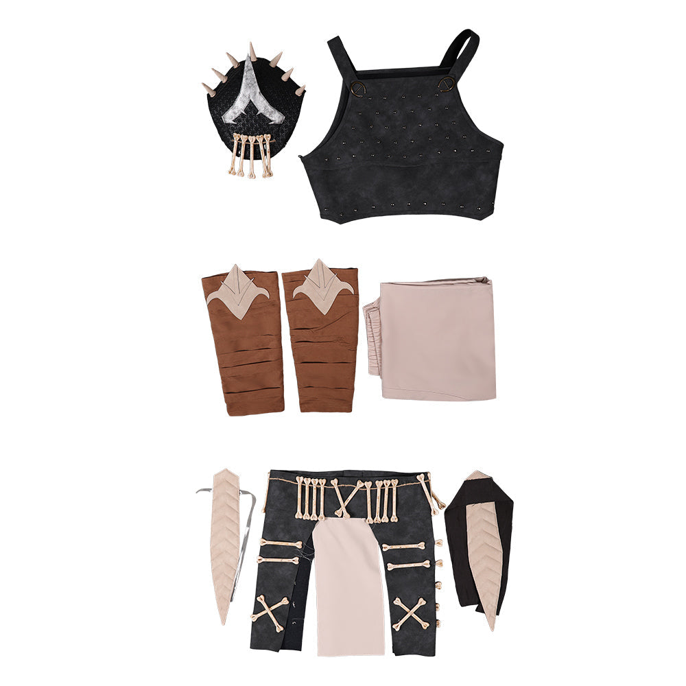 Cosplay Costume Baraka Mortal Kombat 2(2026) Film Cosplay Tenue Noire et Beige Homme